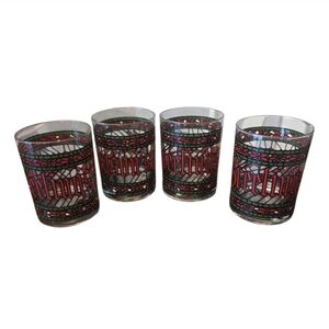 Vintage Set Of 4 Houze Seasonal Glasses